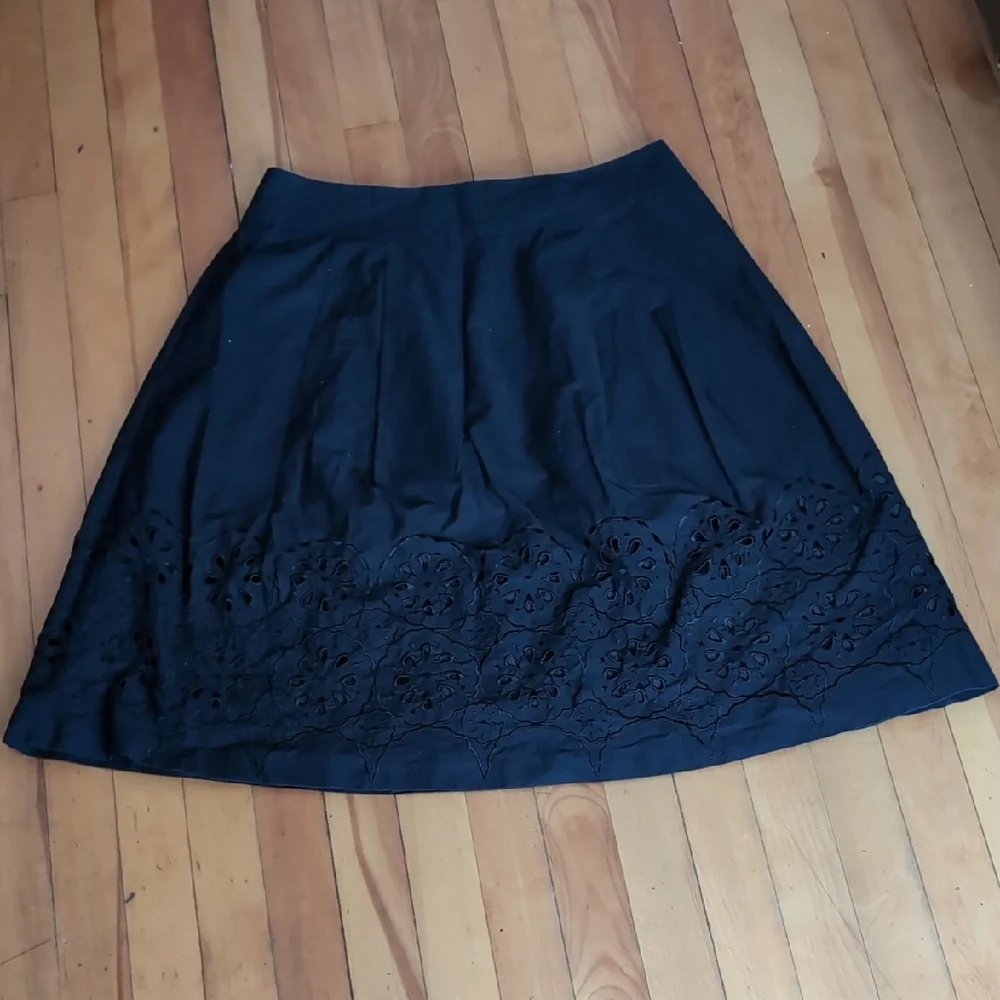 Jessica Black A-Line Skirt with Floral Embroidery - Picture 1 of 11